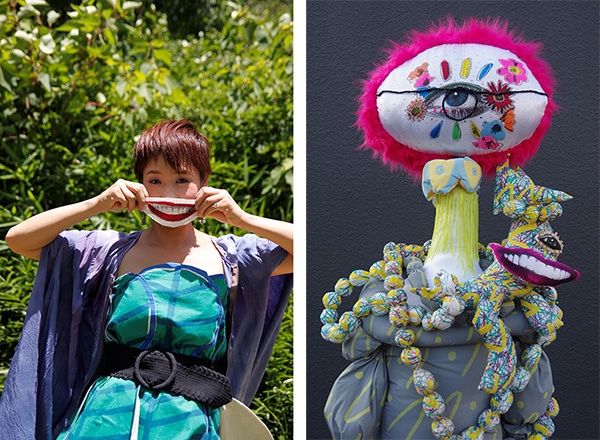 (左から)秦まりの（撮影 渡辺幸子）、「一つ目めがねの先生と感情のモンスター」