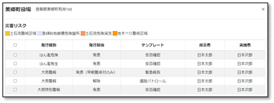 契機設定画面