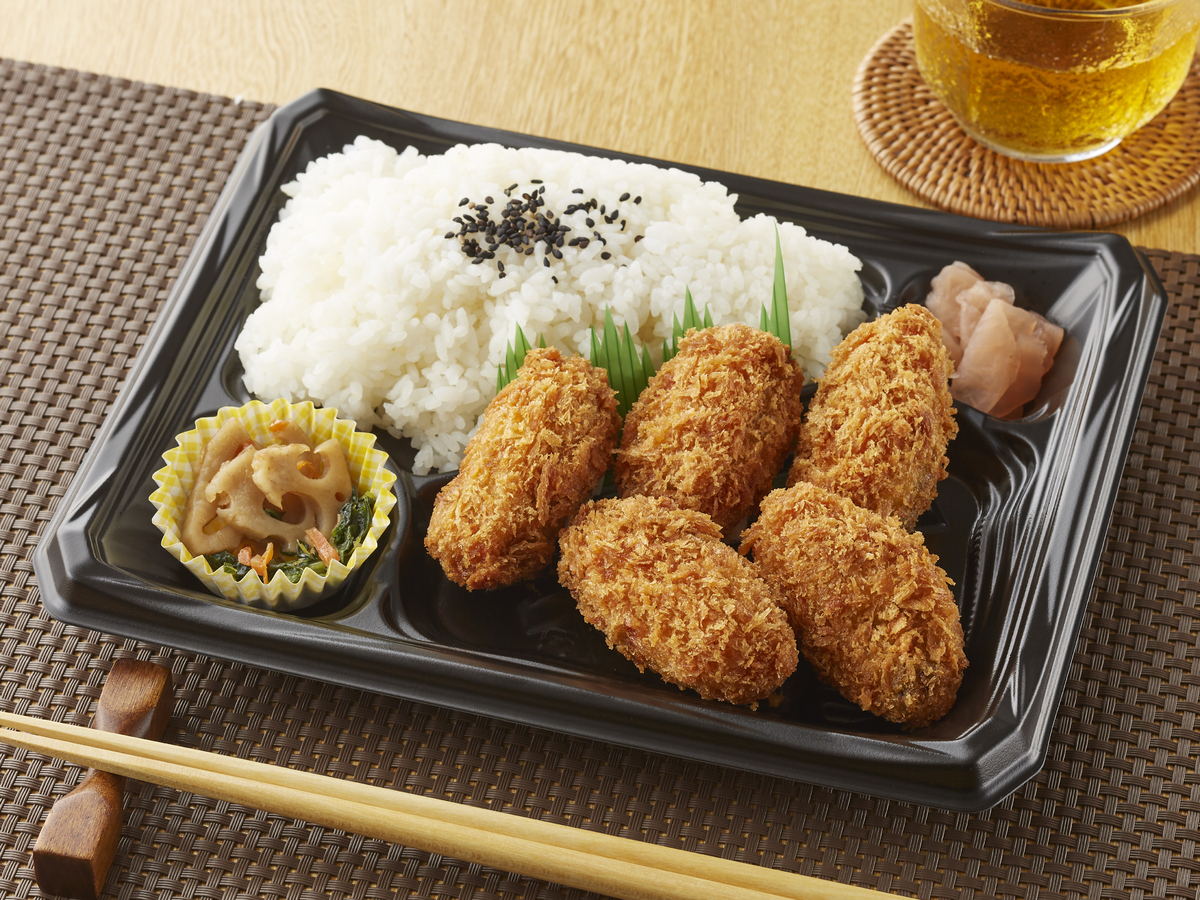 店内手づくり弁当　広島県産カキ使用！ふっくらジューシーでプリッとした食感 「カキフライ弁当」「広島県産カキフライ（３個入）」９月１３日（金）新発売