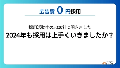 【調査レポート⑤】採用活動中の5000社に聞きました「2024年も採用は上手くいきましたか？」