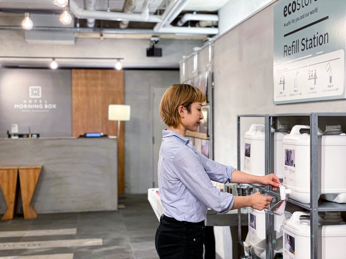 ホテルモーニングボックスでエコ洗剤の量り売りがスタート!