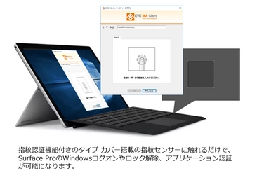 マイクロソフト「Surface Pro タイプ カバー(指紋認証リーダー付き)」 対応「EVE MA」を提供開始