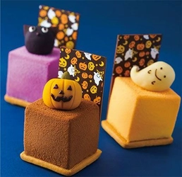 じっと見つめるおばけや黒ねこに癒される！「ハロウィンケーキ」3種 2018年10月1日（月）より大阪新阪急ホテルにて販売中
