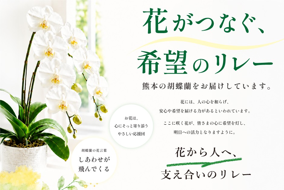 花が、人をつなぐ。
熊本から銀座へ。
そして再び熊本へ。
「フラワーリレープロジェクト」始動
熊本復興支援ボランティア募集開始