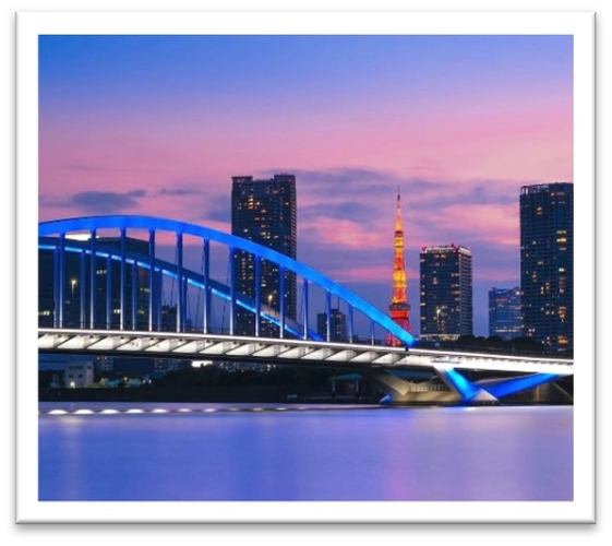 水上バスからの景色 （築地大橋と東京タワー）