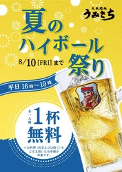 パナンテ京阪天満橋「大衆酒処 うみさち」 「夏のハイボール祭り」を８月１０日（金）まで開催中