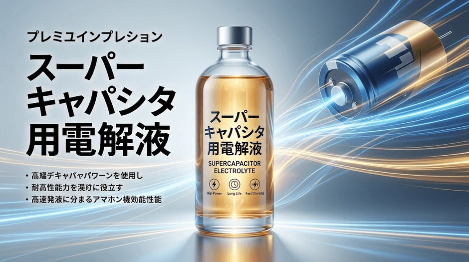 図. スーパーキャパシタ用電解液の製品画像