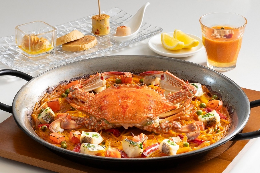 シン・パエリャ伊勢志摩~渡り蟹と鱸のパスタパエリャ~
