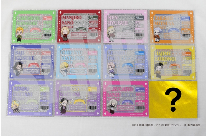 映画村チケット風ラメアクリルカード 3枚パック(11種+シークレット1種 ランダム)