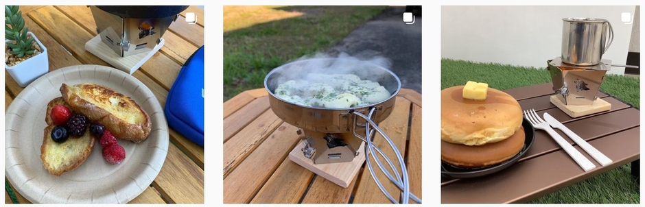 焚き火台を活用した料理レシピをSNSで公開