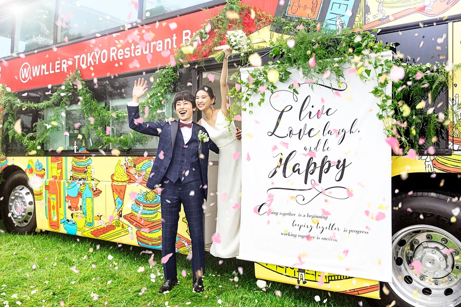 【星野リゾート】バスと新郎新婦(2020年11月30日まで使用可)