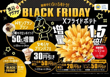 今年も！！ミニストップでブラックフライデー！！　 気分⤴⤴アゲアゲ　アプリで⤴⤴アゲアゲ BLACK　FRIDAY 