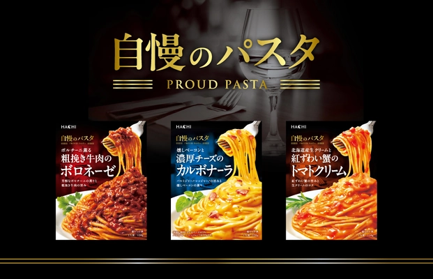 ちょっと贅沢なこだわり 本格的な味わいを手軽に楽しめるパスタソース 『自慢のパスタ』シリーズが9月1日新登場！