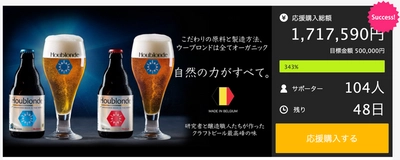 販売開始からわずか24時間で目標金額達成！ クラウドファンディングサイトMakuake(マクアケ)にて 『「五感で楽しむ」クラフトビール』ウーブロンドを販売