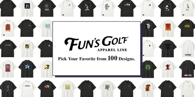 100種類のデザイン！FUN'S GOLFから遊び心のあるデザインのモックネックシャツが登場！
