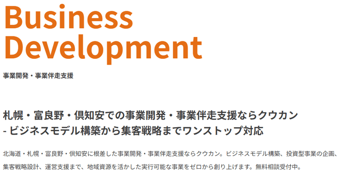 事業開発・事業伴走支援（Business Development）