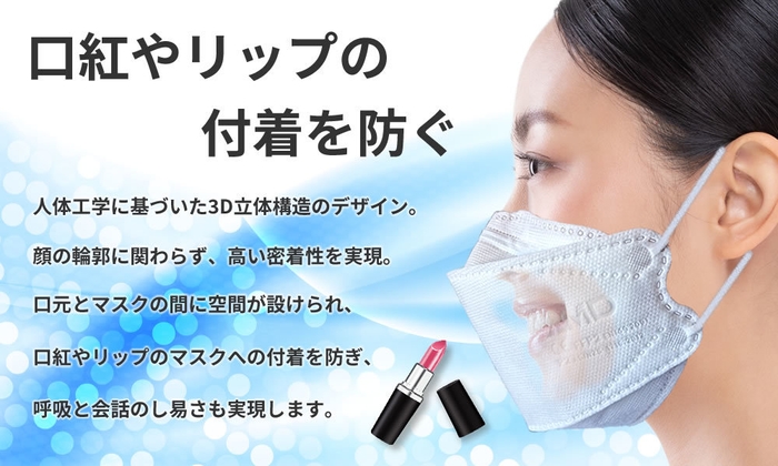口紅やリップの付着を防ぐ