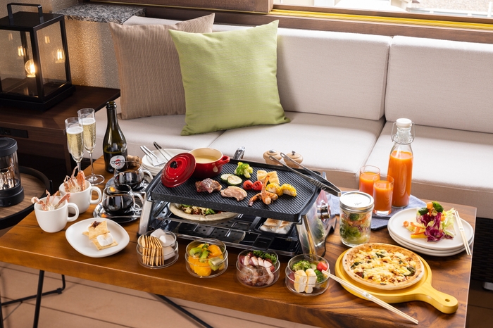 ベランピング朝食 1