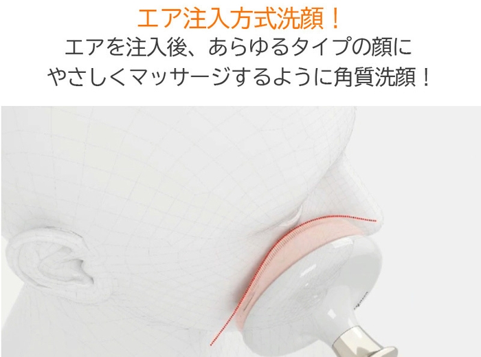 肌の表面に沿って洗顔します。