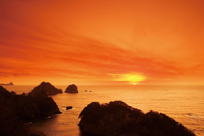 西伊豆・堂ヶ島の夕陽