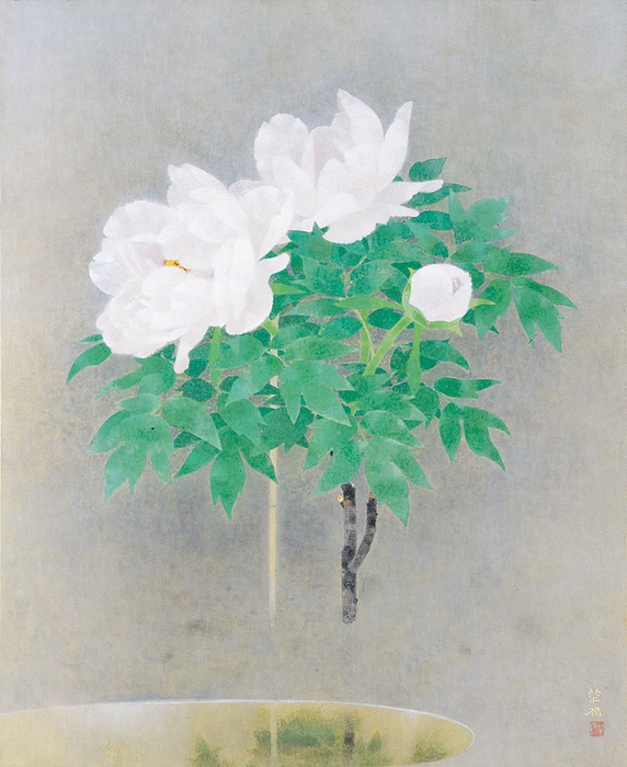 山口華楊「雨歇む」 1980年(昭和55)第33回晨鳥社展 長谷川町子美術館蔵