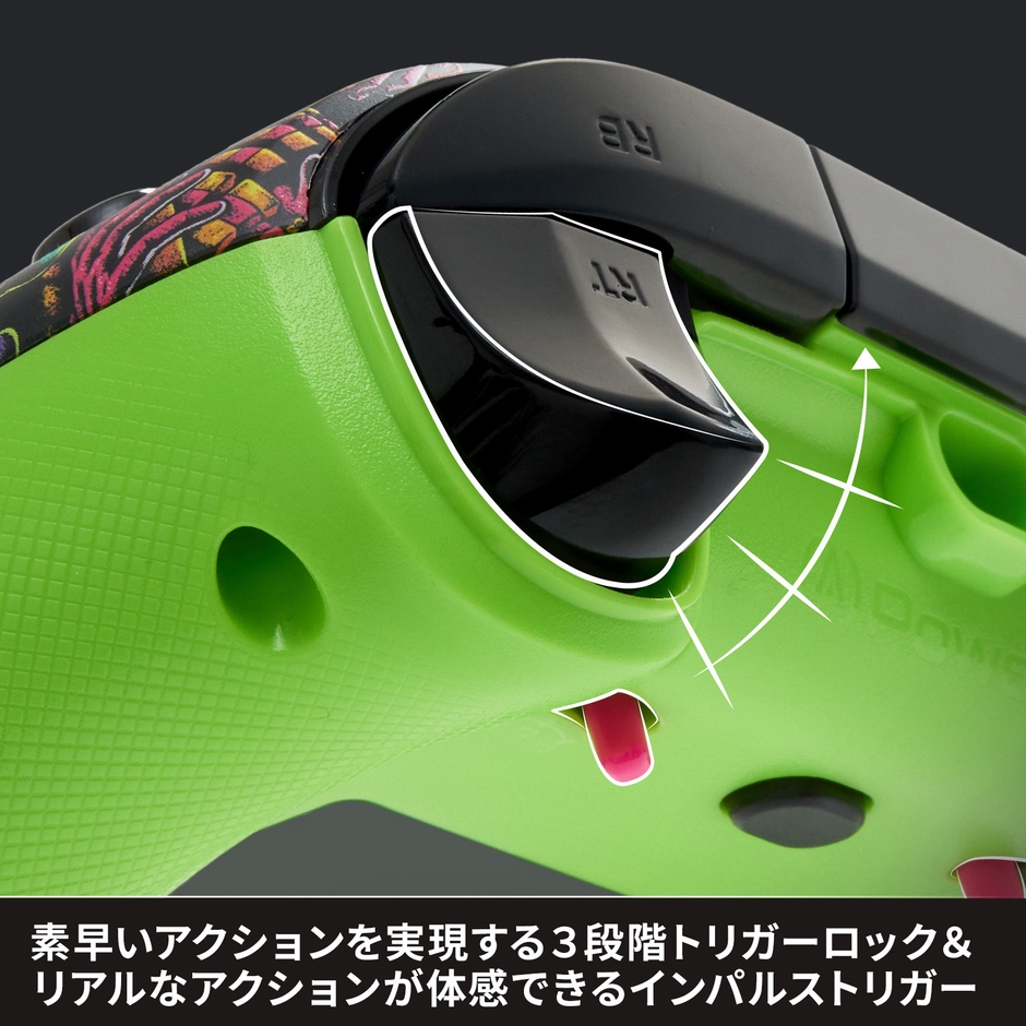素早いアクションを実現する3段階トリガーロック&リアルなアクションが体感できるインパルストリガー