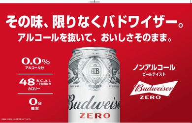 日本でも人気の「Budweiser」「Hoegaarden」2つのブランドで ビールに近い味わいとおいしさを実現したノンアルコール商品を 8月23日(火)から発売開始