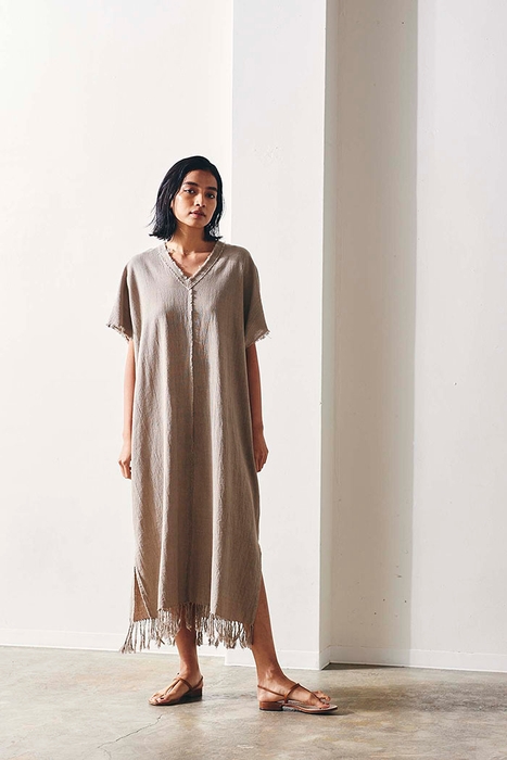 kaftan dress beige(ketapang)1