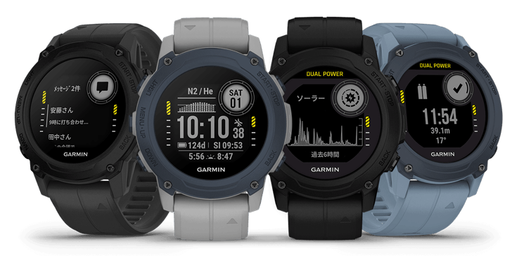 Descent G1／2カラー／88,000円(左2点)　Descent G1 Dual Power／2カラー／99,000円(右2点)