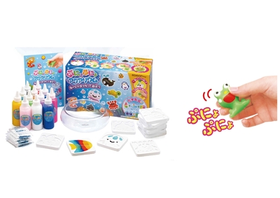 左:ぷにょぷにょアクアリウム 右:ぷにょぷにょとした感触(完成後)