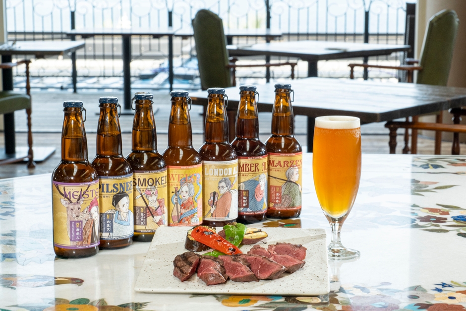 ▲淡路島産の食材と共に、クラフトビールをご堪能