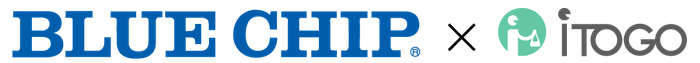 ブルーチップ×itogo ロゴ