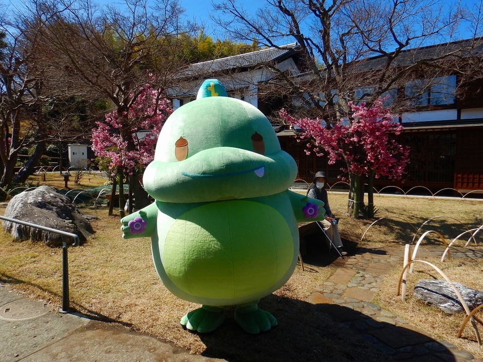 たまきょうりゅうがお出迎え(昨年時)