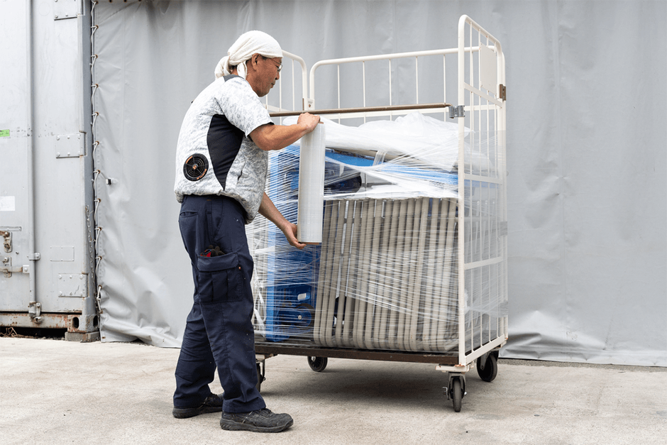 荷物に巻いて荷崩れ防止