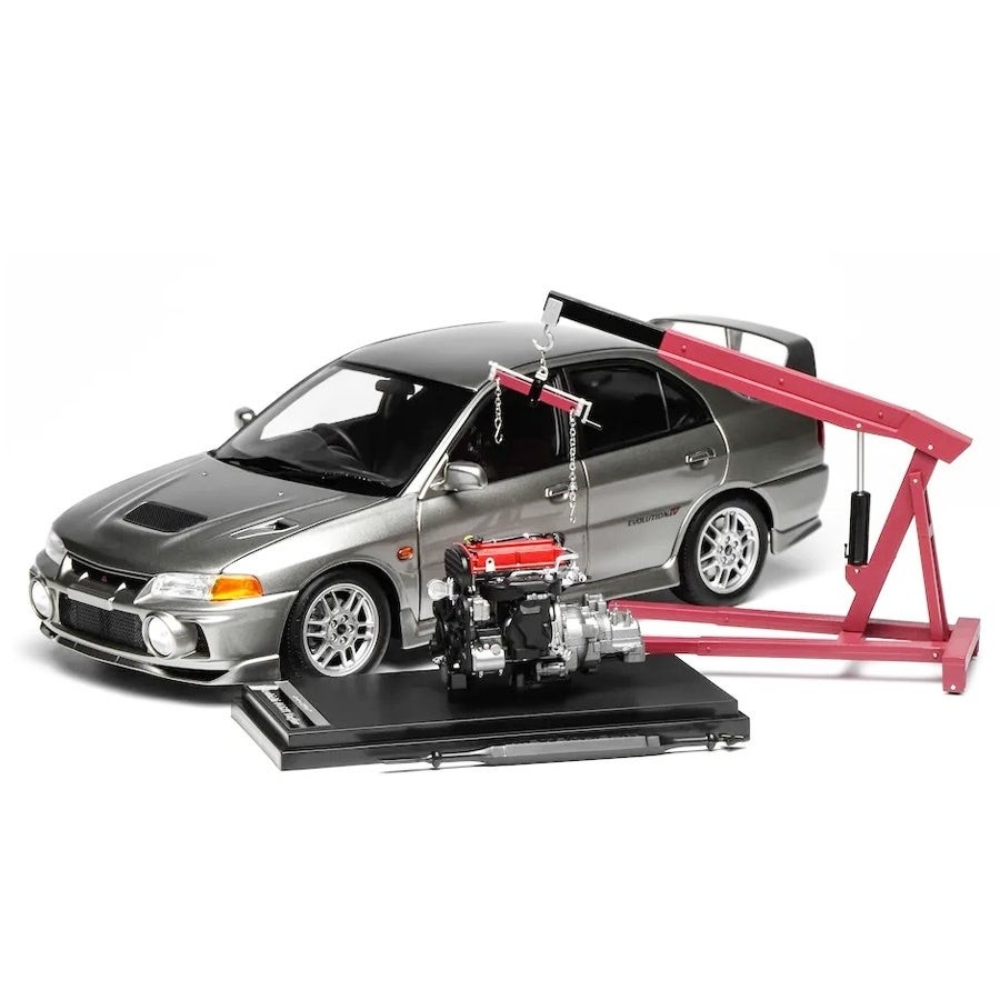 モーターヘリックス 1/18スケール M84001 三菱 Lancer Evolution IV ランサーエボリューション EVO Ⅳ Steel Silver Metallic