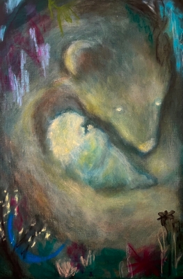 「Just between you and me」410x605mm acrylic,oilpastel