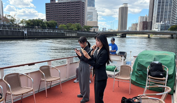 近大経営学部生が企画・ガイドする「水都大阪」体感ツアー　中之島を楽しむ「中之島リバークルーズツアー」を実施