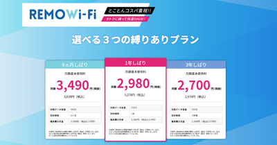 コスパ重視の方におすすめ REMOWi-Fi
