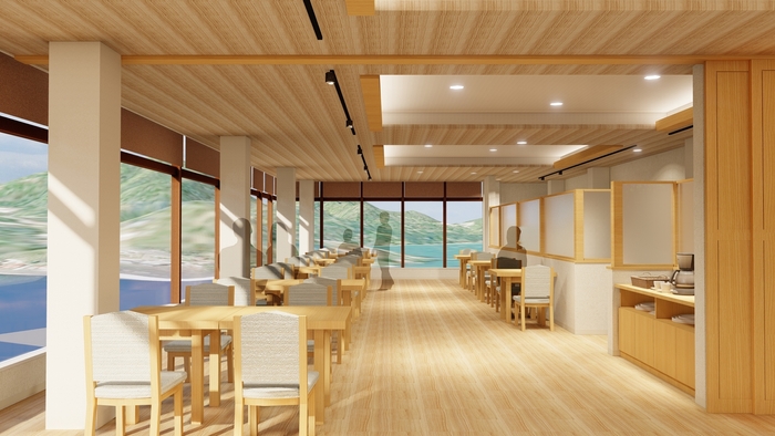 空と海を一望できる最上階 スカイラウンジ「天藍」