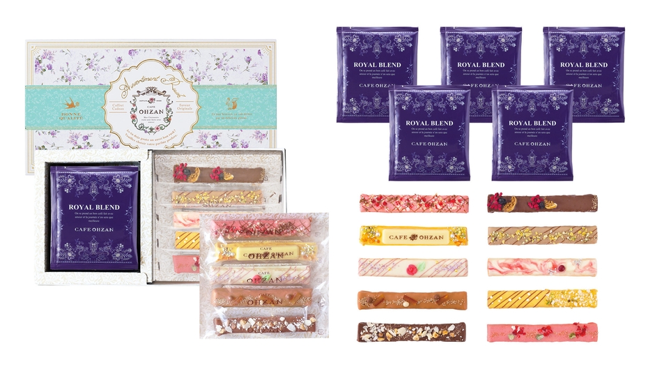 コーヒーとチョコレートラスクのセットです