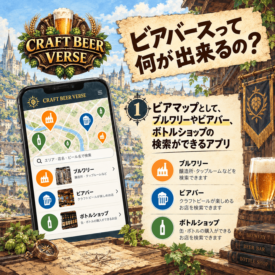 クラフトビールに特化したビアMAP！どこで飲めるの？どこで買えるの？を解決！