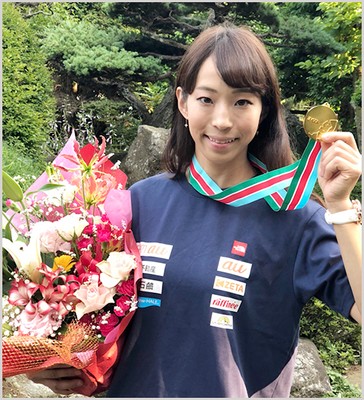 第1回コンバインドジャパンカップ盛岡にて初代優勝者に輝いた野口啓代選手