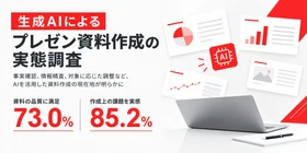 【生成AIによるプレゼン資料作成の実態調査】73.0％が品質に満足する一方、85.2％が作成上の課題を実感