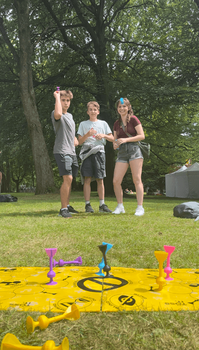ボードを使えば公園でも遊べる!