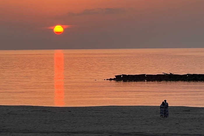 夕日ヶ浦海岸からの夕景