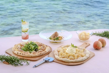 桃を好きなだけかけてOK！“桃かけ放題ピザ”が淡路島西海岸『miele』に登場！
桃づくしの夏メニュー 6月1日より開始！