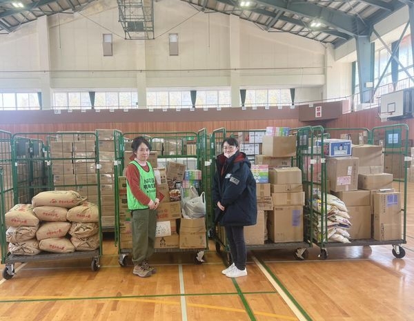 能登町役場からの依頼物資運搬・柳田体育館