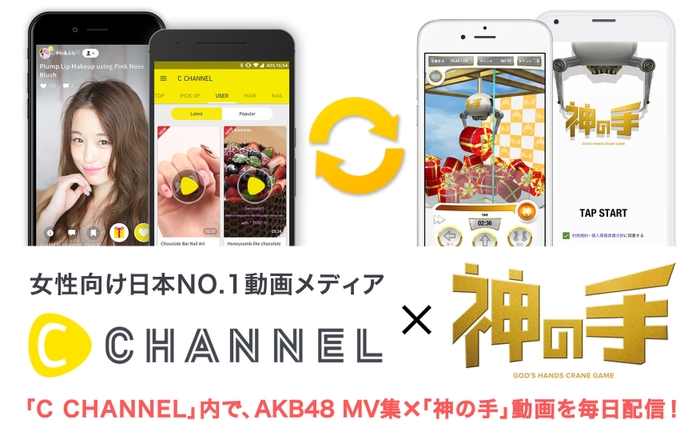 女性向け日本NO.1動画メディア「C CHANNEL」と「神の手」コラボ