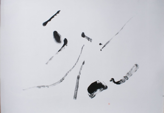 比田井南谷 61-3 (1961) 画宣紙、墨