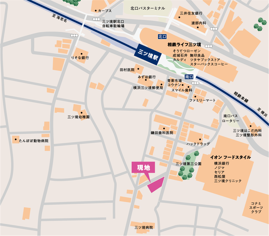 グレーシアフィット三ツ境の位置図